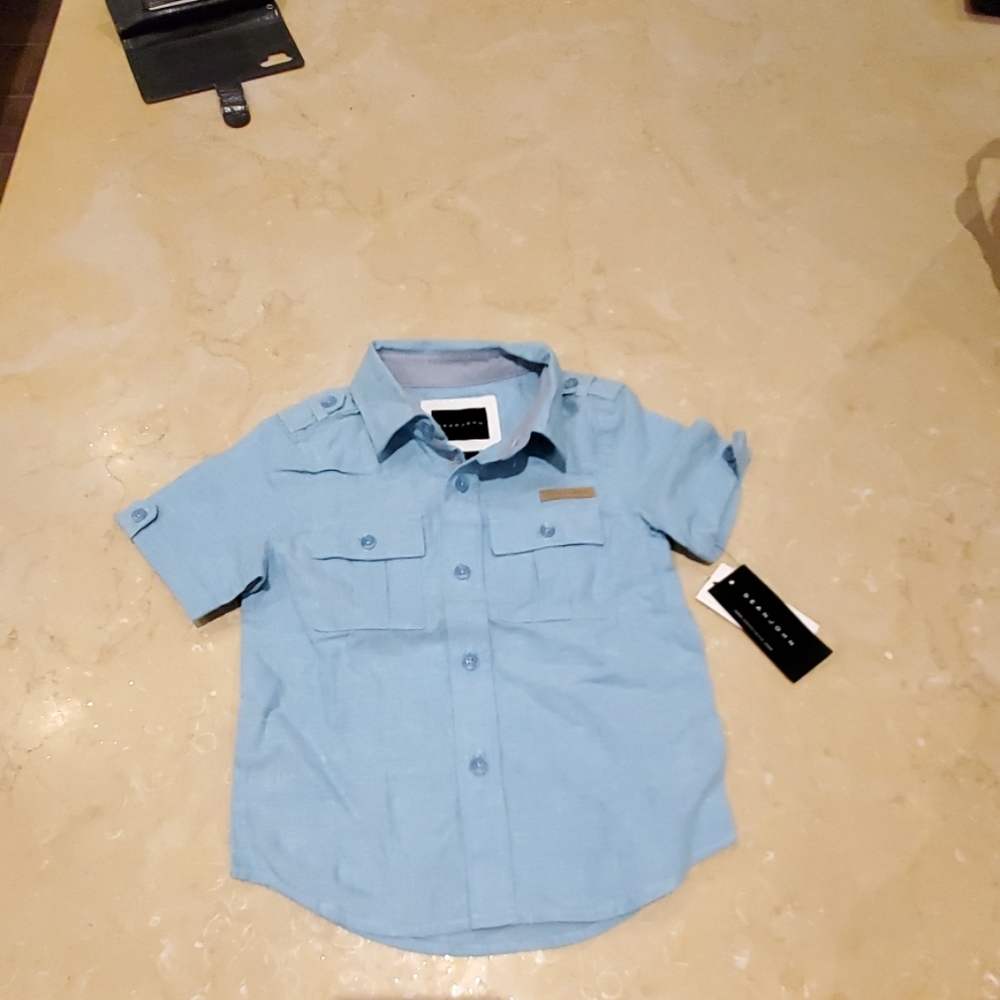 Sean john boys dress shirt baby blue